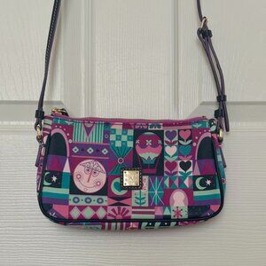 Disney Dooney & Bourke Discontinued Small World Pouchette - Excellent Condition